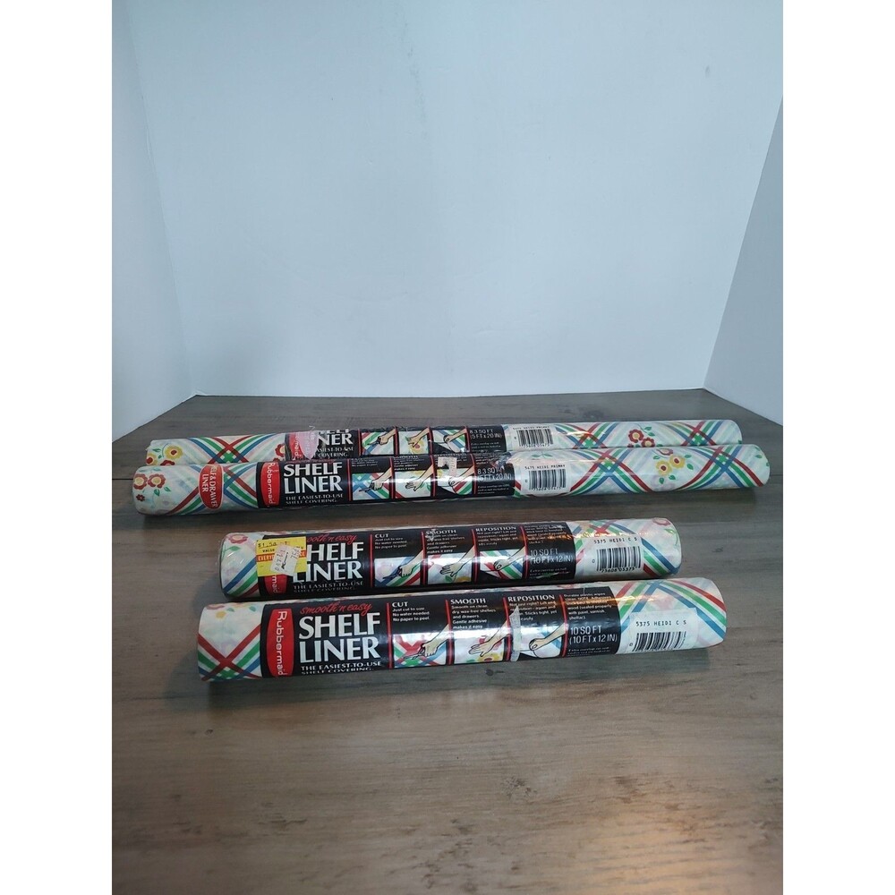 4 Rolls VTG Kitchen Rubbermaid Shelf Liner Floral 1980’s  Heidi New, Old Stock